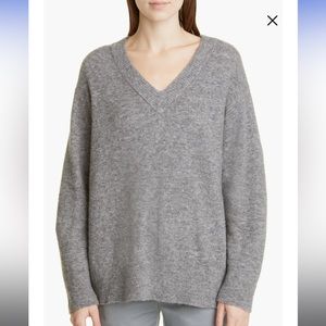 Vince Side Slit V-Neck Tunic Sweater